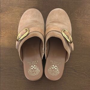 Vince Camuto Tan Suede Women's Mules